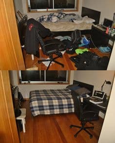 Before and after cleaning transformation 1